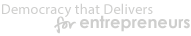 Democracy that Delivers for Entrepreneurs Logo
