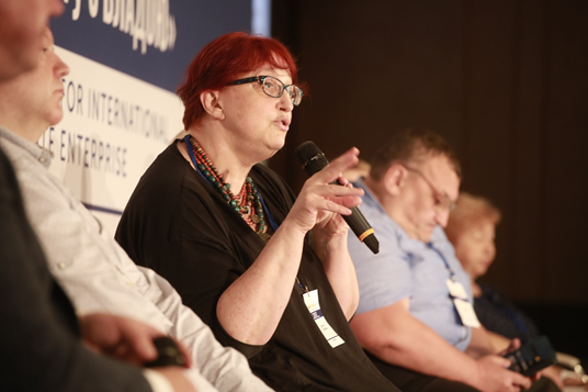 Tetyana Tretyakova, MP, participates at the panel discussion